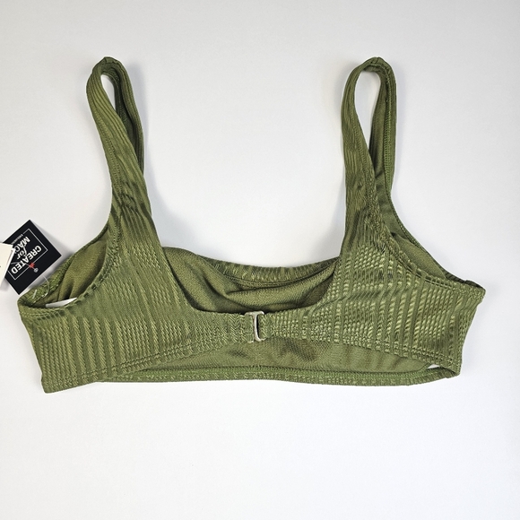 Salt + Cove Women's Juniors' Ribbed Two-Piece Bikini Set Green Swimwear Size M - Picture 8 of 16